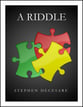 A Riddle Three-Part Mixed choral sheet music cover